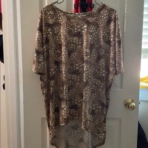 NEVER WORN LulaRoe Hi-Low Deer Print Tunic